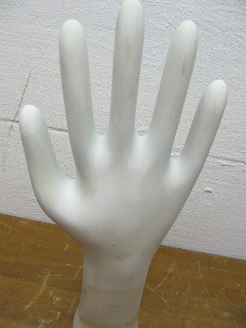 Vintage Porcelain Glove Mold Jewelry Display Hand Mold Etsy