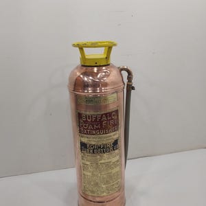 Vintage Fire Extinguisher, Copper Fire Extinguisher, Buffalo Fire Extinguisher, Industrial Decor