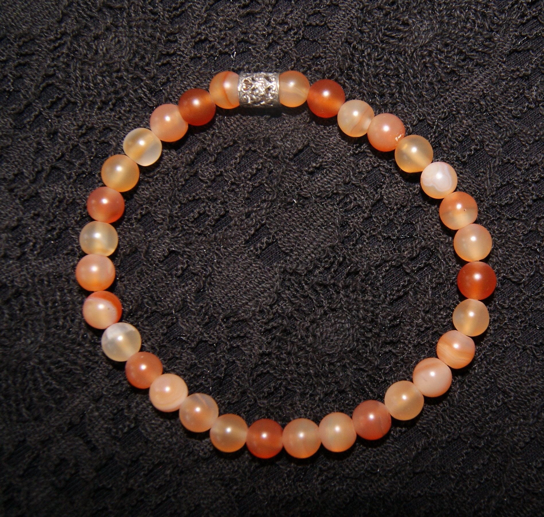 Carnelian Bracelet with Sterling Silver Etsy