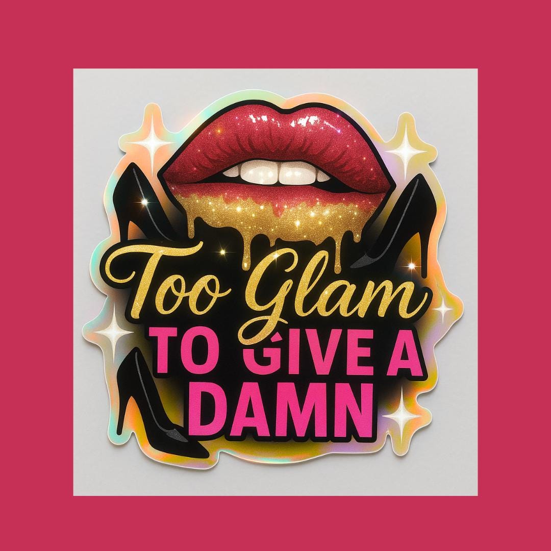Glam Boss Babe Sticker: Sparkly Motivational Decal for Women