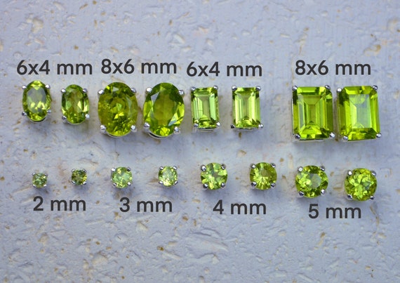 Oval Peridot Stud Post Earrings Sterling Silver Oval Peridot Stud Post Earrings Sterling Silver