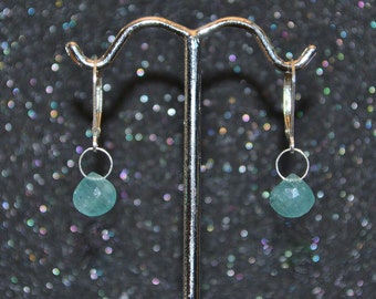 Genuine Grandidierite Larger Faceted Briolette Earrings, Hook Or Lever Back, You Choose! Dainty minimal teal green gems in sterling silver.