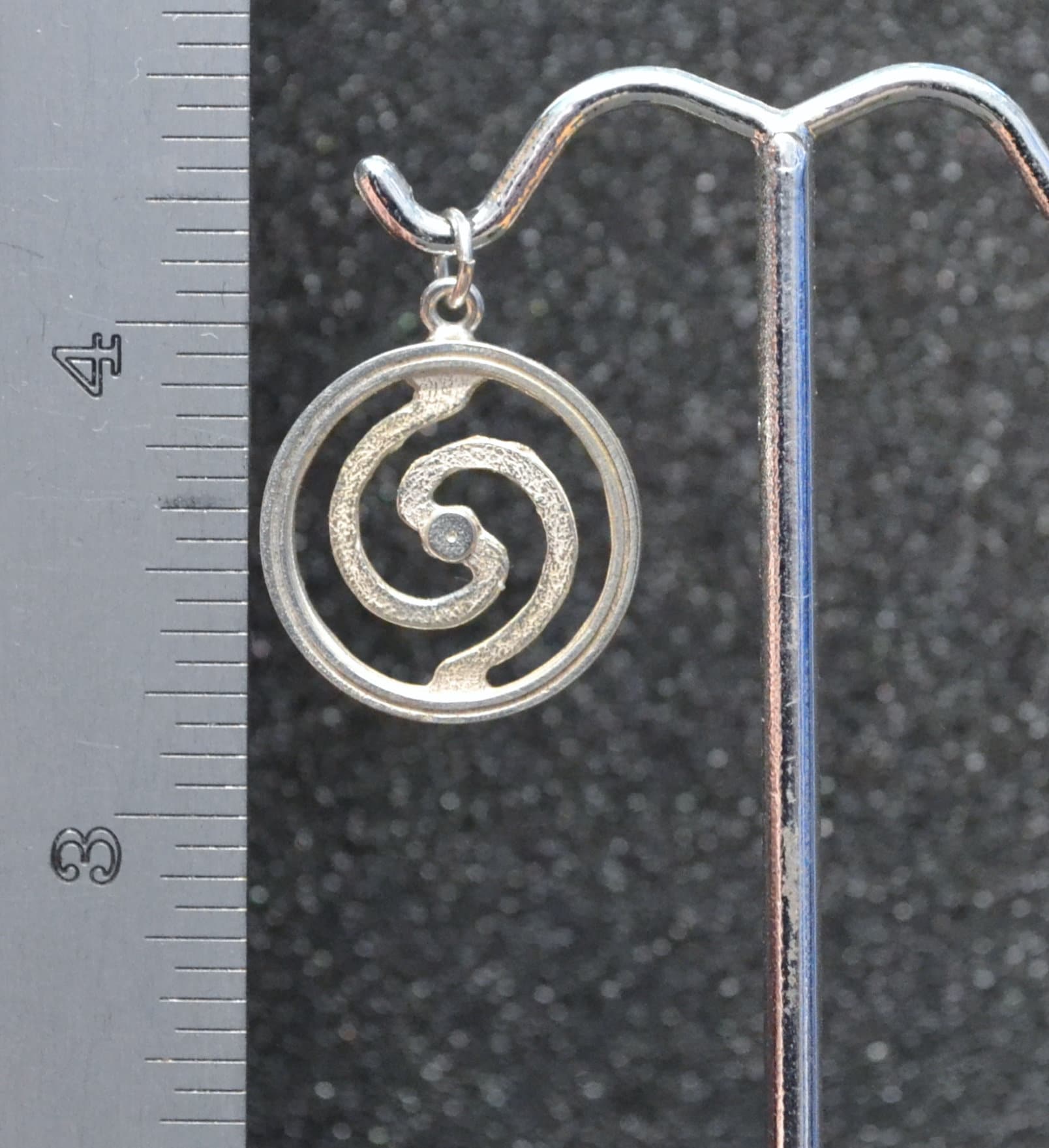 Cast Flywheel Gear Pendant Or Charm - Silver modeled energy storage device with jump ring bail; non-plated, no nickel and hypoallergenic.