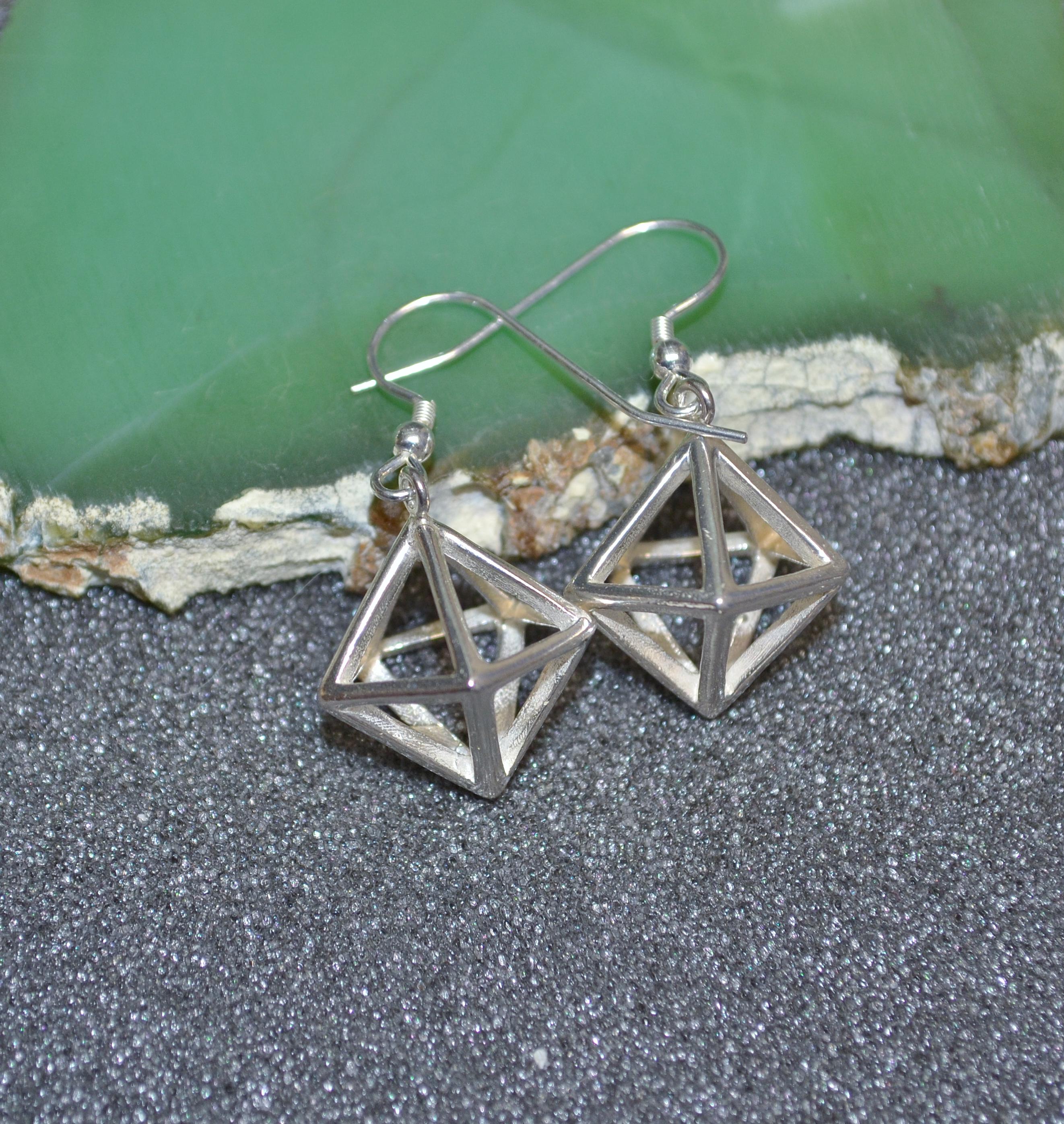 AoedeJ 925 Sterling Silver Mini Triangle Round and Star Stud