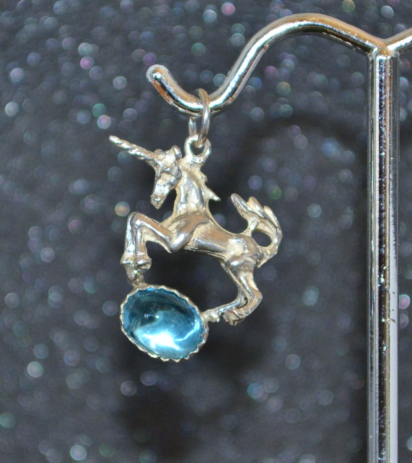 cute gold plated healing unicorn pendant