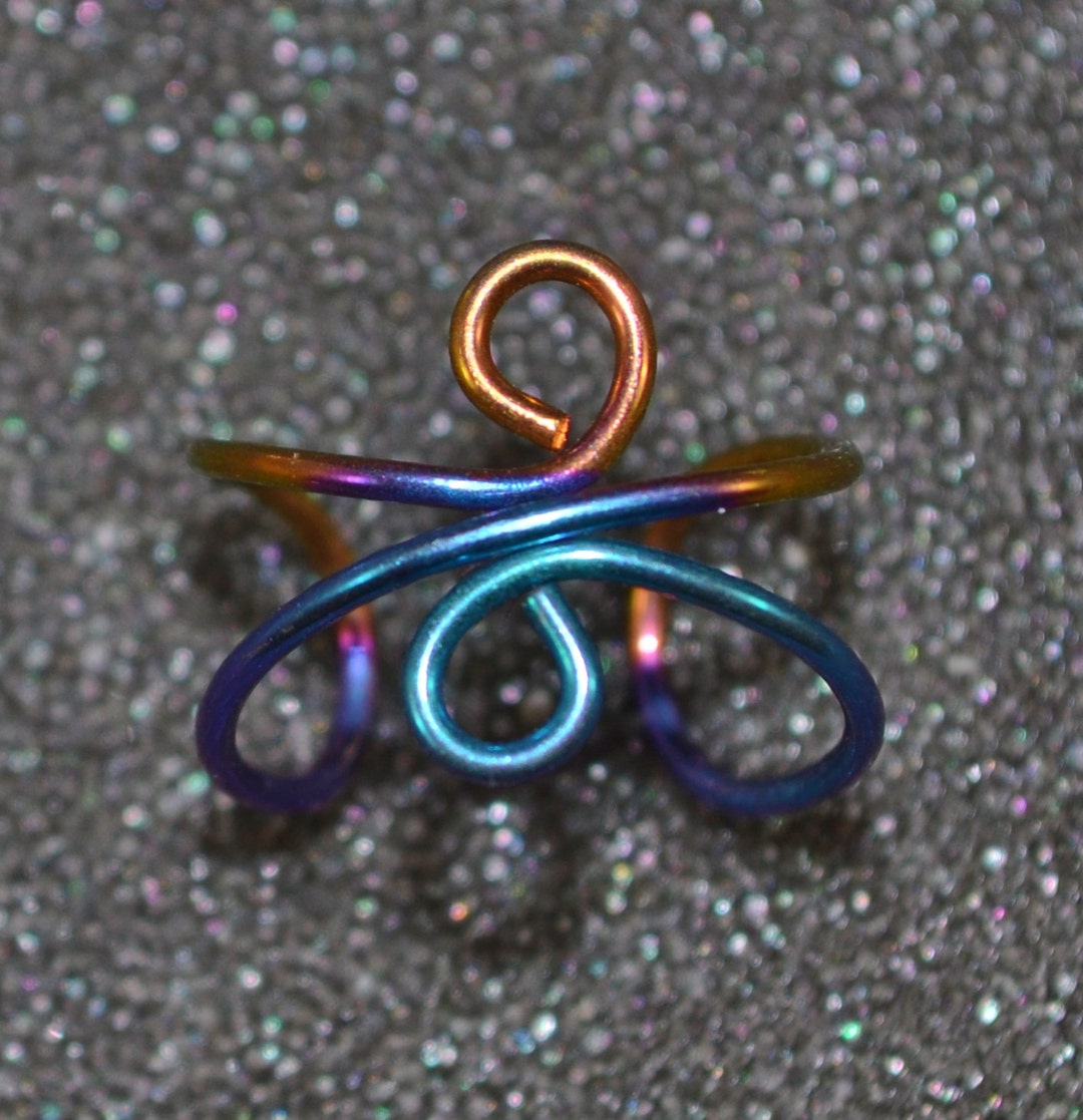 【BLACKPURPLE】23FW★ Two-way open ring ear cuff MUSINSA公式 | BLACK PURPLE Two Way Open Ring Ear Cuff _ All