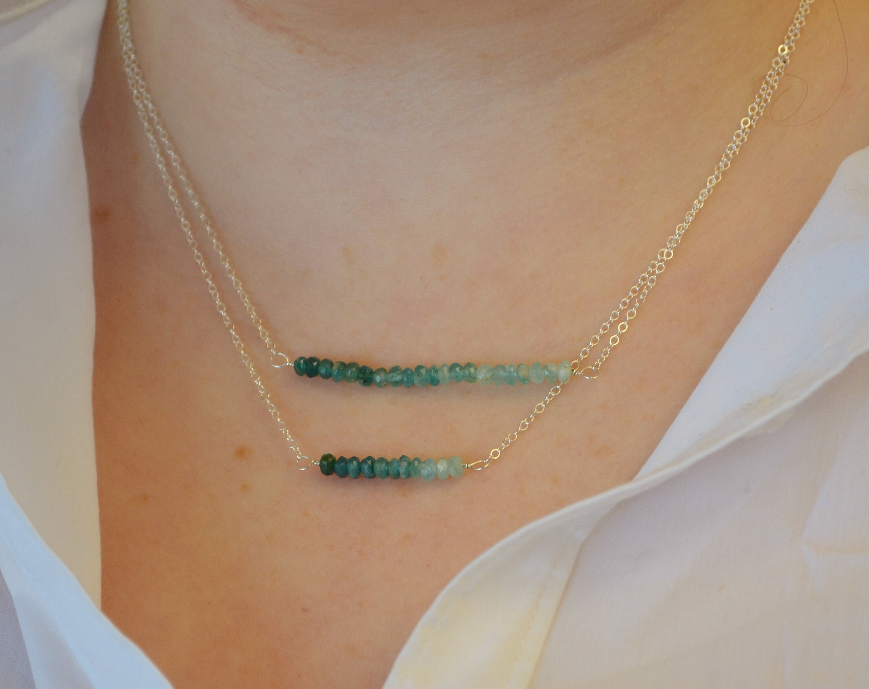 Beaded bar best sale necklace