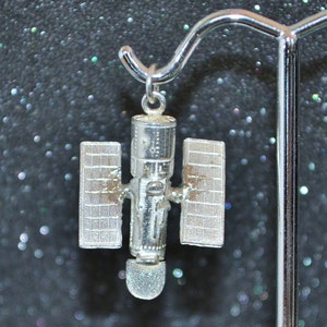 Hubble Space Telescope Charm or Pendant. Sterling silver, nickel free and hypoallergenic.  Astronomy jewelry to show your inner stargazer!