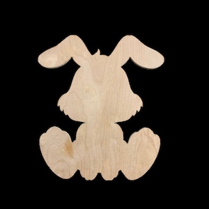 Rabbit Wood Blank, Bunny Cutout, Bunny wood Blank, wood cutout, wood blank, Easter Rabbit wood blank, Easter Bunny wood blank