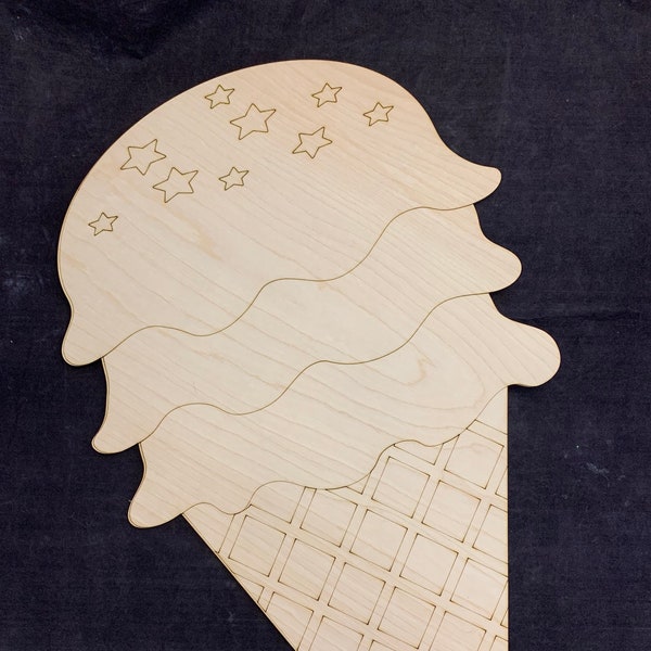 Ice Cream Cut Out - Etsy