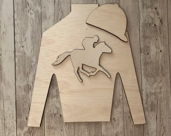 Derby Shirt Door Hanger, Jockey Shirt Blank, Run for the Roses Blank, Wood Blank, Shirt Blank, Kentucky Derby, Kentucky Derby Sign, Jockey