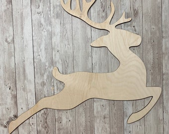 Reindeer Cutout, Reindeer Wood Blank, Reindeer Wood Cutout, Reindeer Blank, wood cutout, wood blank, DIY