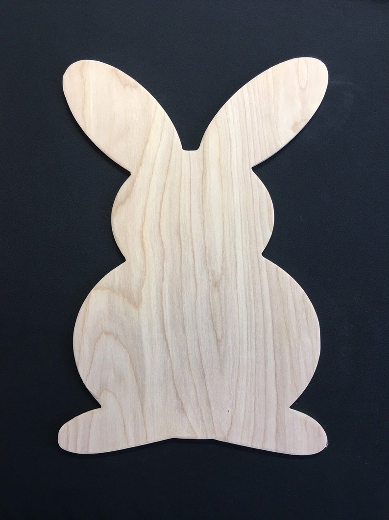 Rabbit Cutout Rabbit Wood Blank Bunny Cutout Bunny Wood Etsy