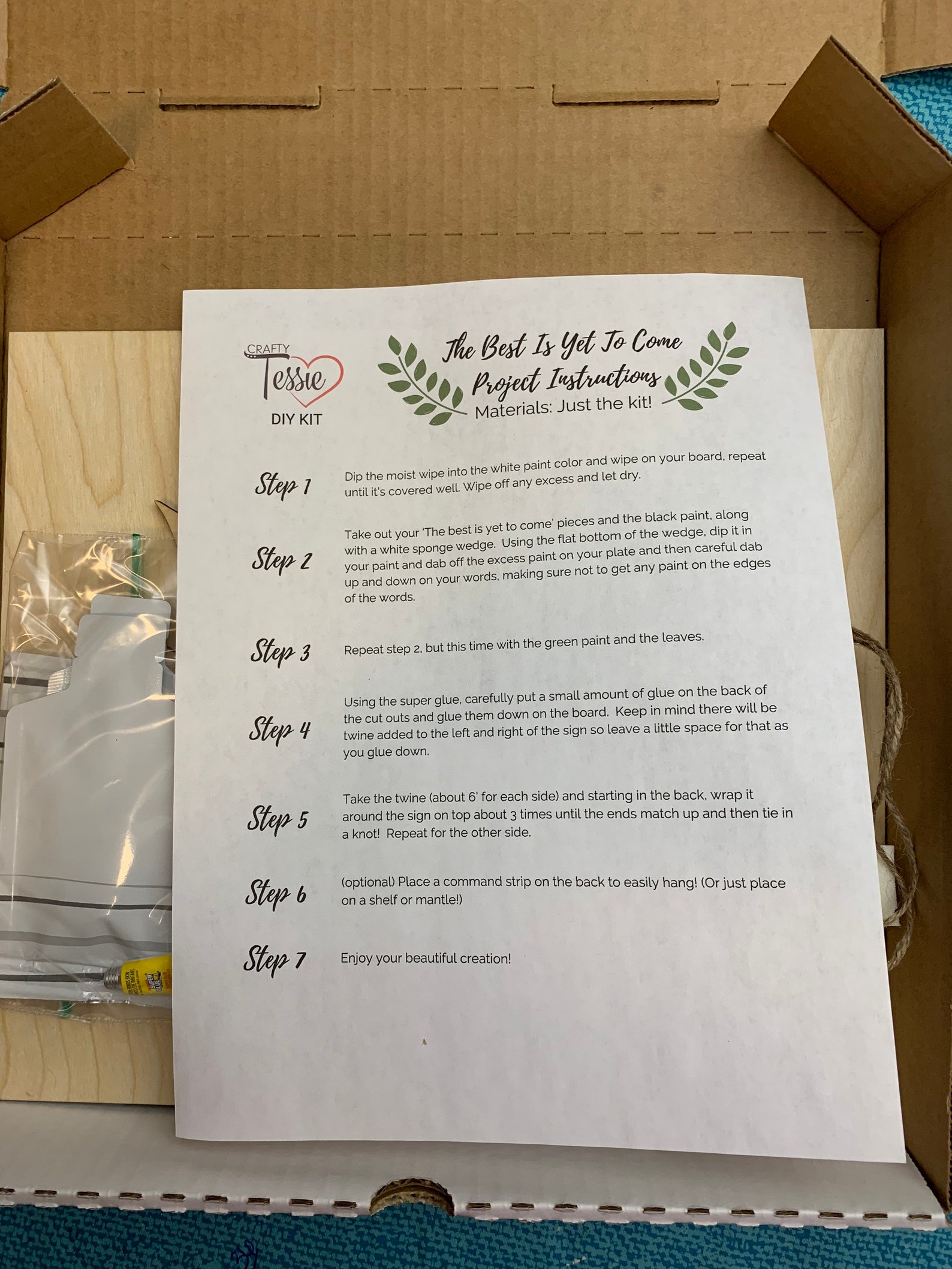 Painting Box Kit Everyday Do It Yourself Sign DIY Sign Kit Etsy