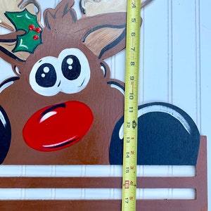 Reindeer Rail, Christmas Door Hanger, Reindeer Door Hanger, Rail image 4