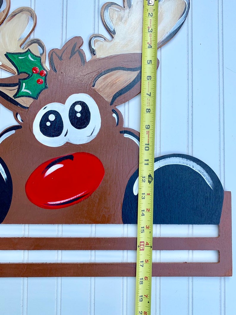 Reindeer Rail, Christmas Door Hanger, Reindeer Door Hanger, Rail image 4