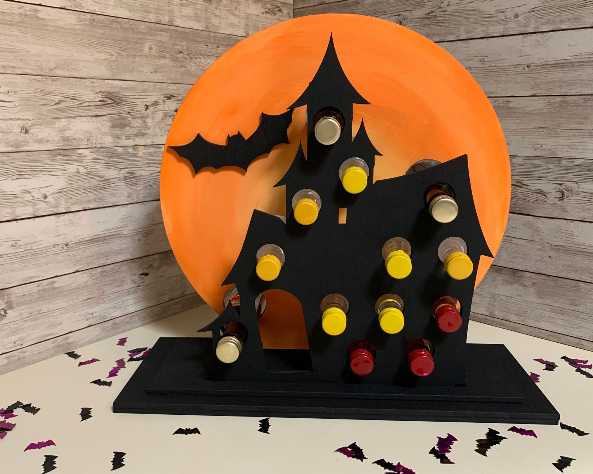 Halloween Haunted House for Holding Mini Liquor Bottles13 - Etsy