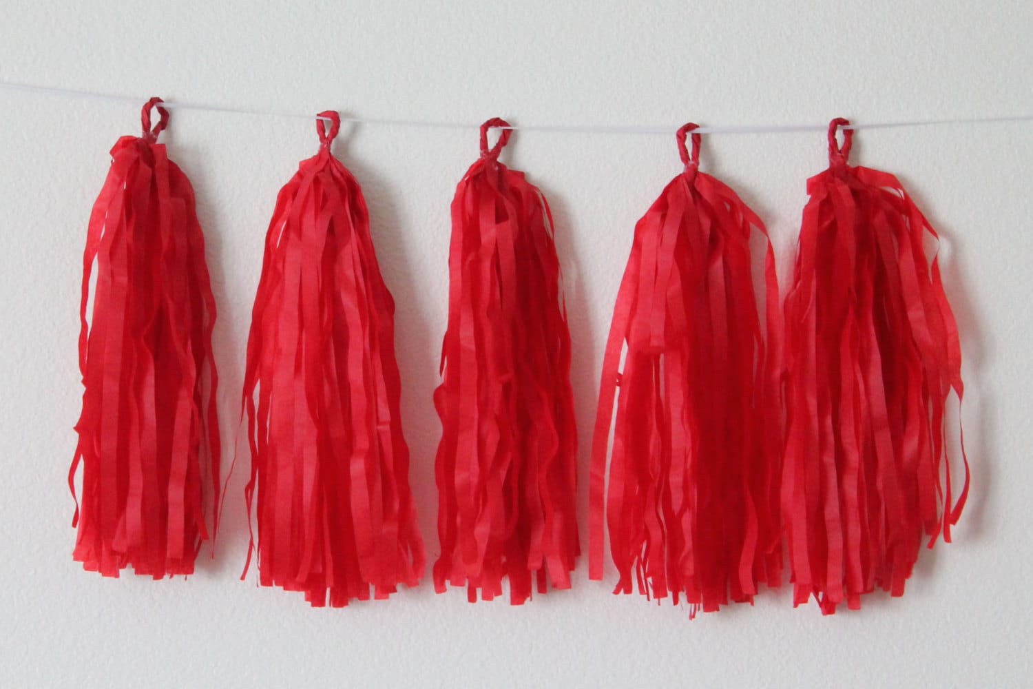 Tissue Paper Tassel Garland DIY KITRed Party Etsy