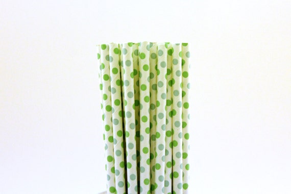 Green and Blue Polka Dot Paper Straws-Engagement Party Straws-Green Straws-Polka Dot Straws-World Travel Party Straws-Mason Jar Straws Il_570xn