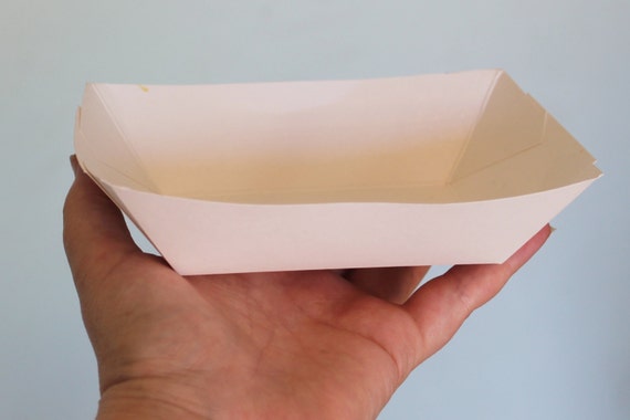 Paper Food Trays, 25 Medium 2# lbs White Paper Food Tray, Snack Boxes, Concession supplies, Concession food, Paper food box, food party tray Il_570xn
