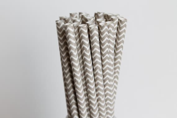 Grey Chevron Paper Straws-Chevron Straws-Gray Straws-Wedding Straws-Mason Jar Straws-Party Straws-Grey Straws-Zigzag Straws-Silver Straws Il_570xn