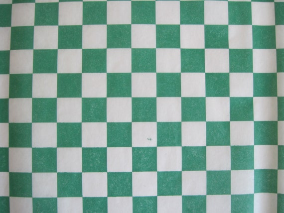 Wax Paper-100 Sheets of Green and White Checkered Wax Paper-Deli Sandwich Wrap-Box and Tray Paper Liners-Lime Plaid Wrapping Paper 12" x 12" Il_570xn