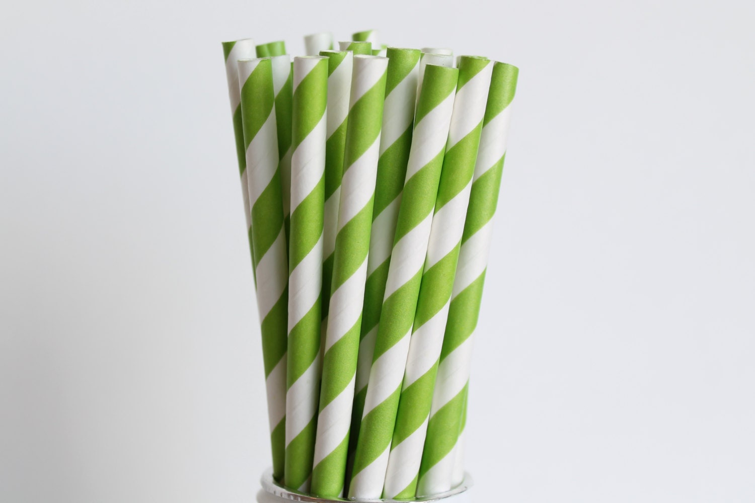Lime Green Striped Paper StrawsLime Green StrawsStriped Etsy