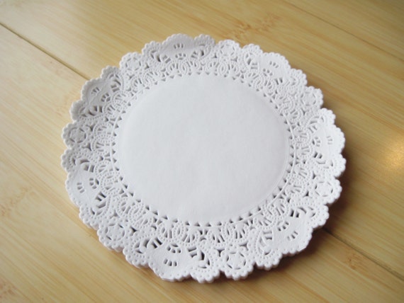 50 White paper lace doily doilies 6" size Il_570xn