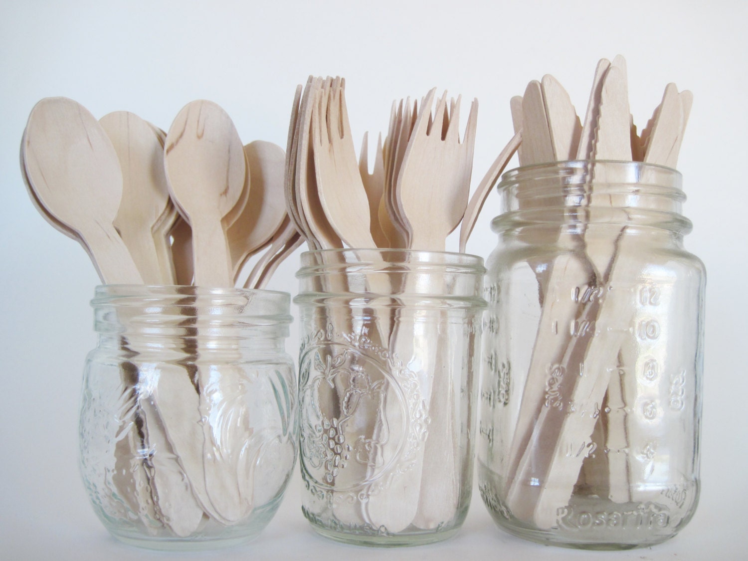 Set of 75 Disposable Wooden Utensils25 Wooden Knifes25 Etsy