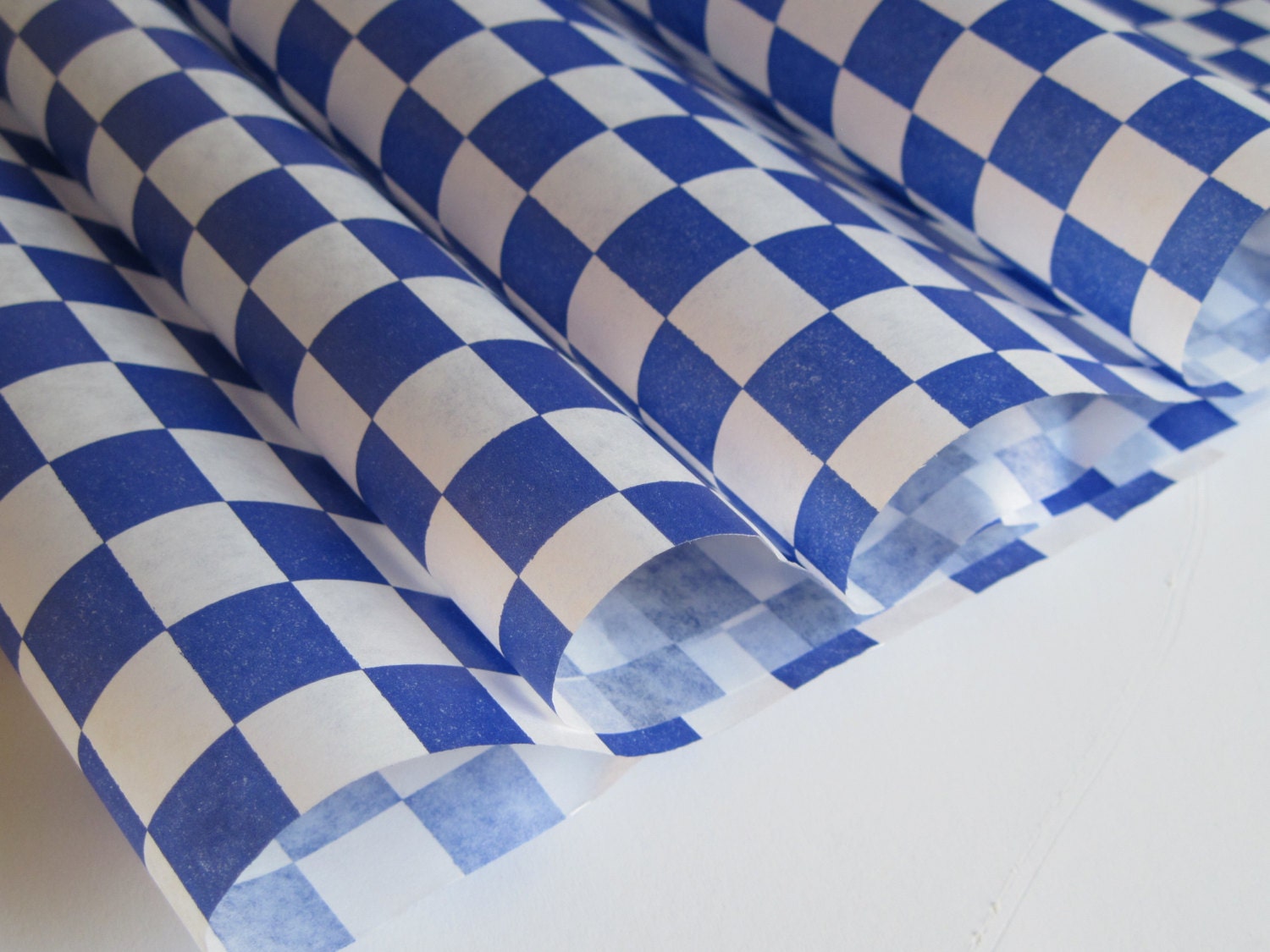 Wax Paper25 Sheets of Blue and White Checkered Wax PaperDeli Etsy