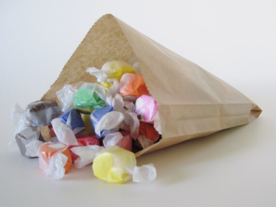 100 Kraft Wax Sandwich Bag 6" x 8" for Party Favors and more Il_570xn