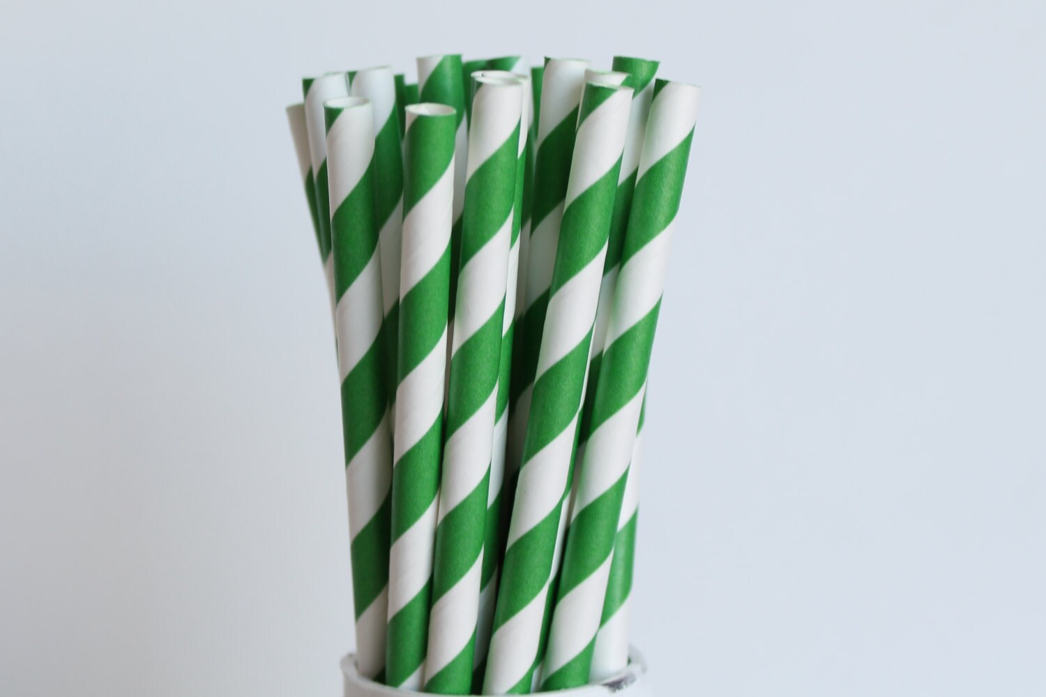 Green Striped Paper StrawsMason Jar StrawsGreen Paper Etsy