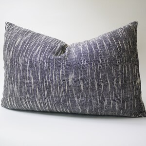 Black & White Striped Pillow Cover Lumbar 16&quot; x 24&quot; pillow case Chiang Mai Hand Woven Soft Cotton Cushion living room cushion cover