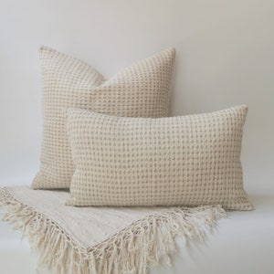 Off White Pillow Case Cotton Lumbar 12 x 20 pillow cover 20 x 20 Pillow cover case Cushion Cover  Cushion Case