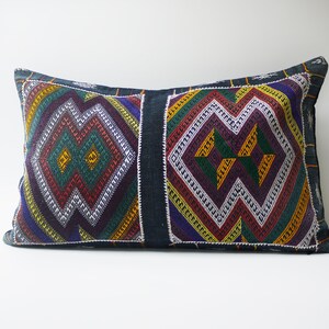 Vintage Tribal Hmong Batik Lumbar 12&quot; x 20&quot; pillow case Tribal Cushion Farmhouse decor living room cushion cover