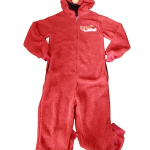 Elmo Costume Adult Size Small Sesame Street 1-piece Red Plush Suit