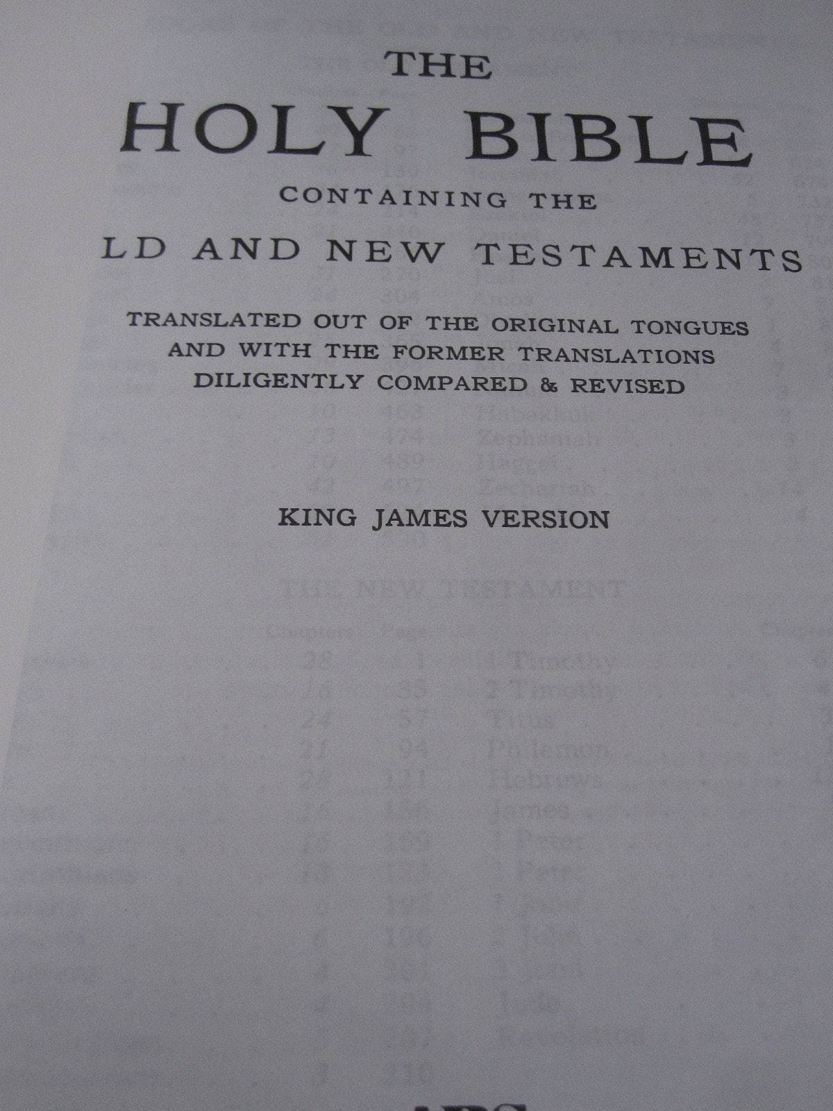 Holy Bible KJV King James Version ABS Black Hardcover 1988 100028 ...