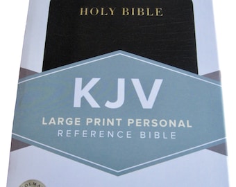 Sacra Bibbia KJV Parole di Cristo in rosso Stampa grande Riferimento personale Black Holman