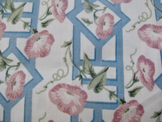 Waverly Morning Glory Trellis Fabric 1 5 Yards Cotton Chintz Etsy