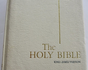 Bibbia per famiglie numerosa degli anni '60 KJV, illustrazioni a colori, edizione con lettere rosse • Good Counsel Publishing