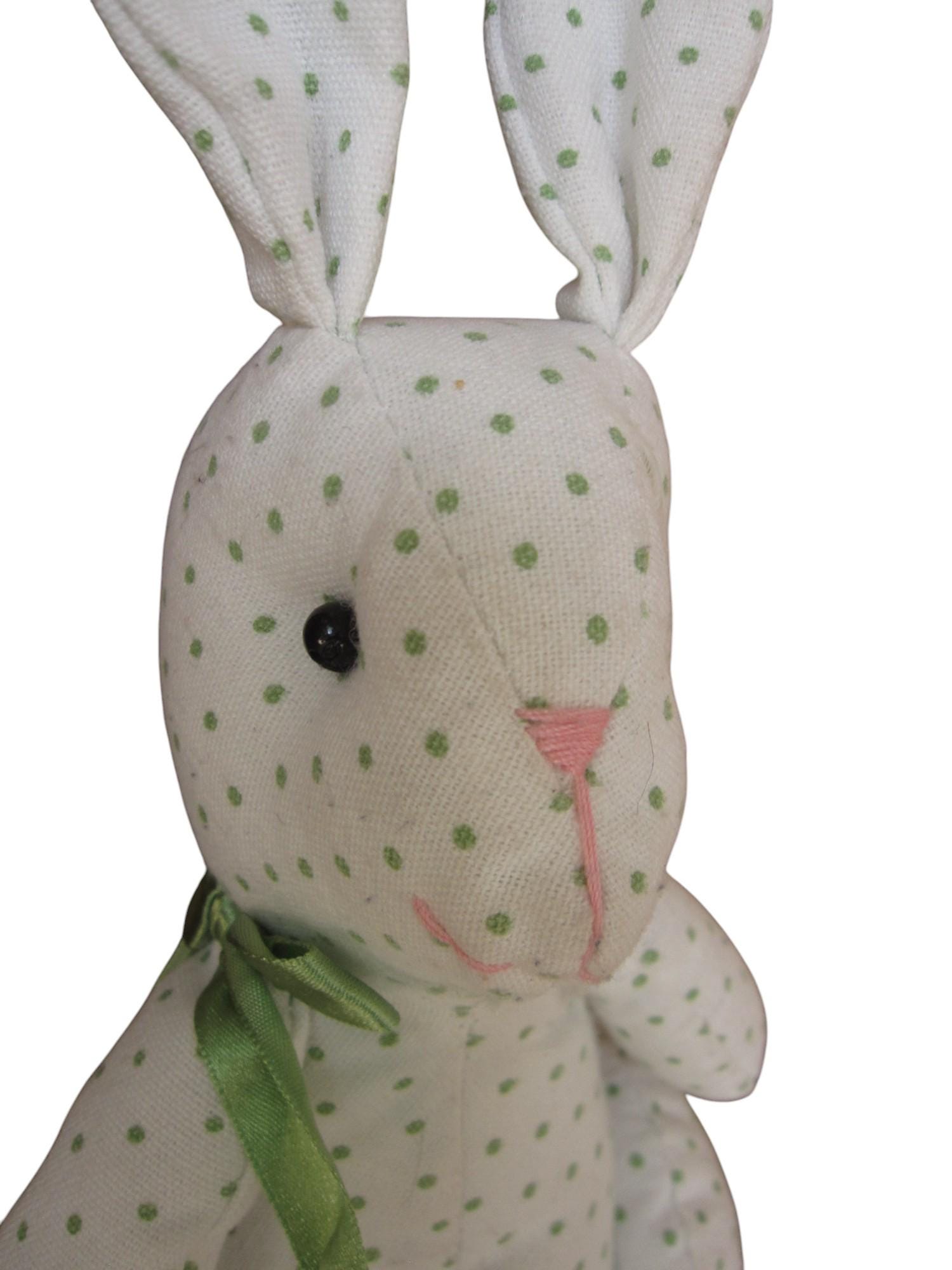 Vintage Cloth Polka Dot Bunny MTY International Plush Stuffed
