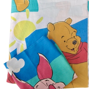 Vintage Disney Winnie the Pooh Piglet Twin Sheet Set • Made in the USA