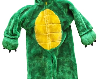 Vintage 90s Green Dragon Costume Toddlers Size 2-4 Chrisha Playful Plush • Cosplay Halloween