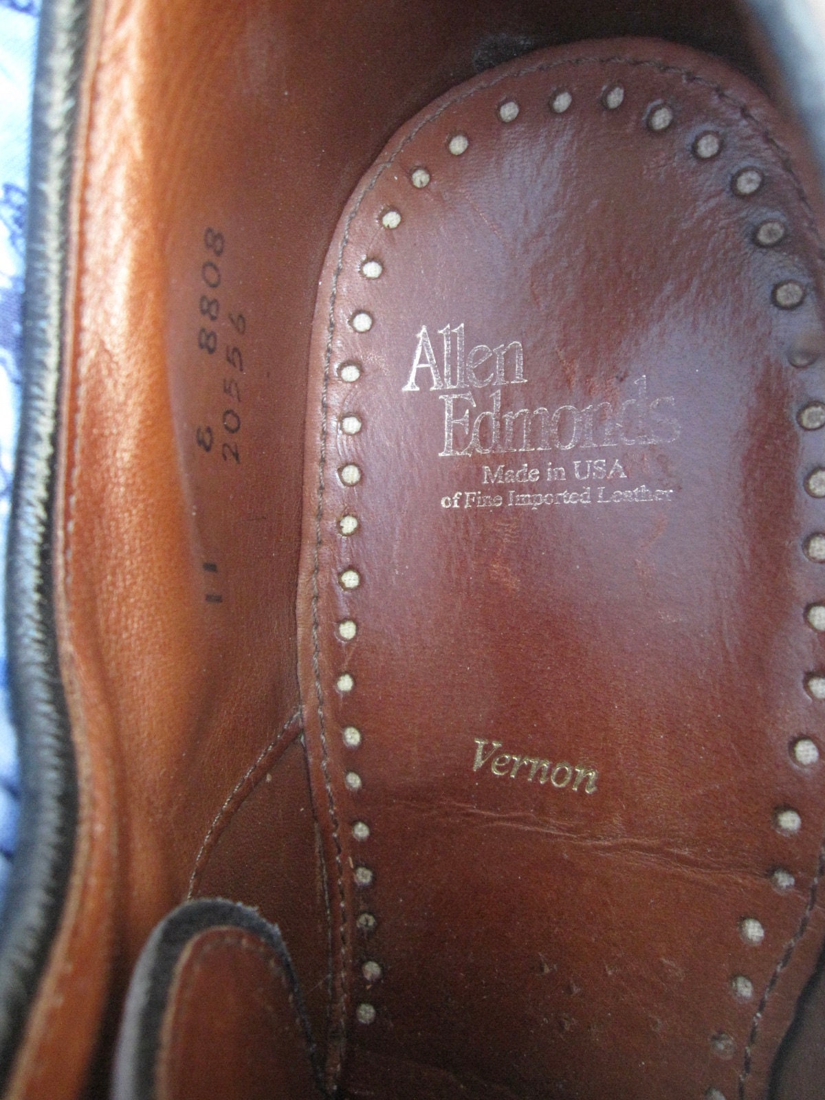 Allen Edmonds Vernon Cap Toe Schwarze Oxford Schuhe HerrengroBe 11D Punched Accent Hergestellt in den USA Etsy
