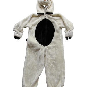 Vintage 90s Chosun White Kitty Cat Costume Childs Size 3-5 Plush Unisex • HALLOWEEN