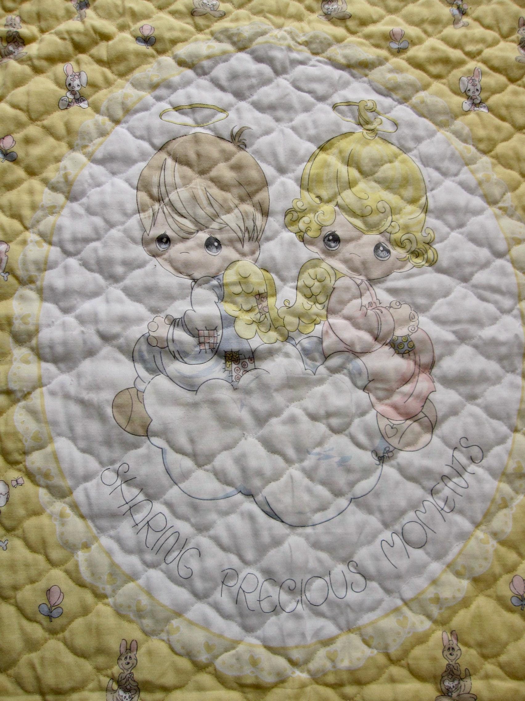 Couverture Bébé Rose Precious Moments Vintage 2005 - 39 X 56 - Douce Et Collector En Polyester/coton Pour Fille