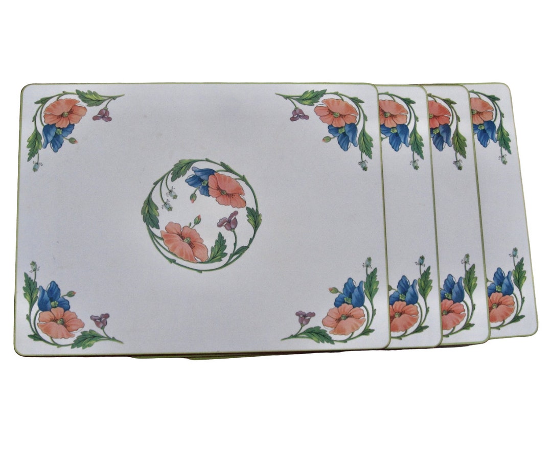 Vintage Villeroy & Boch Amapola Placemats Set of 4 Pimpernel Etsy