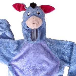 Fantasia de pelúcia Eeyore azul cinza Disney Ursinho Pooh Burro infantil tamanho XS • HALLOWEEN