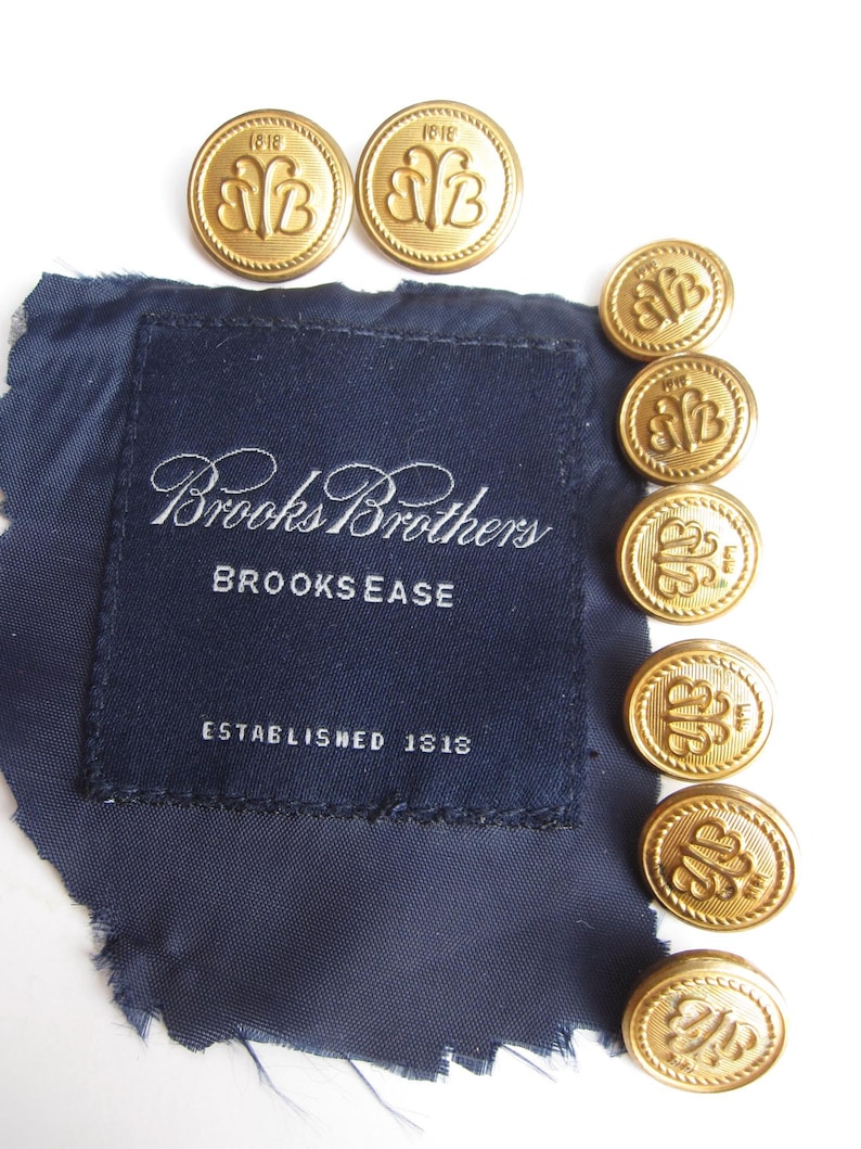Gbrook Buttons Brooks Brothers 8 Blazer Waterbury Buttons Double Bs Back to Back ...
