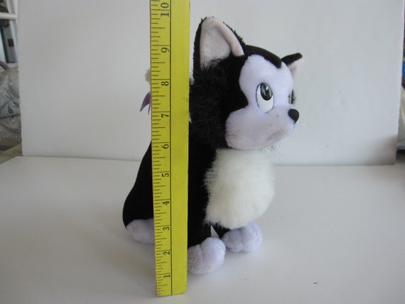 Vintage 90s Figaro Black White Cat Disney Pinocchio Soft
